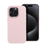 Utángyártott Frame iPhone 15 Pro közepesen ütésálló tok kameravédő kerettel, rózsaszín