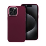 Utángyártott Frame iPhone 15 Pro Max közepesen ütésálló tok kameravédő kerettel, lila