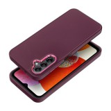 Utángyártott Frame Samsung Galaxy A14 4G/A14 5G  közepesen ütésálló tok kameravédő kerettel, lila