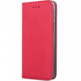 Utángyártott Huawei P40 Lite E, Oldalra nyíló tok, stand, Smart Magnet, Piros