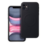 Utángyártott Magsafe szilikon tok Apple iPhone 11, fekete