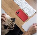 Utángyártott Magsafe szilikon tok Apple iPhone 12 Pro, piros