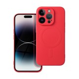 Utángyártott Magsafe szilikon tok Apple iPhone 14 Pro, piros