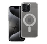 Utángyártott Magsafe szilikon tok Apple iPhone 15 Pro Max, átlátszó