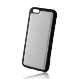 Utángyártott Microsoft Lumia 435, TPU szilikon tok, bőrhatású textil bevonat, Fehér