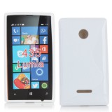 Utángyártott Microsoft Lumia 435, TPU szilikon tok, S-Line, Fehér