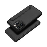Utángyártott Razor book Apple iPhone 14 Pro flip tok, fekete