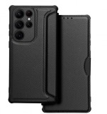 Utángyártott Razor Book Samsung Galaxy S23 Ultra flip tok, fekete