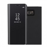 Utángyártott Samsung Galaxy S7 Edge SM-G935, Oldalra nyíló tok, hívás mutatóval, Smart View Cover, Fekete