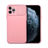 Utángyártott Slide Apple iPhone 11 Pro, kameravédős szilikon tok, rózsaszín