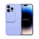 Utángyártott Slide Apple iPhone 13 Pro, kameravédős szilikon tok, levendula