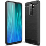 Utángyártott Sony Xperia 20, TPU Szilikon tok, közepesen ütésálló, szálcsiszolt, karbon minta, Fekete