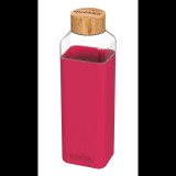 Üveg kulacs szilikon borítással STORM 700 ml - Maroon - Quokka