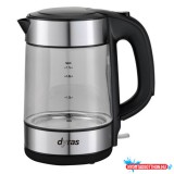 Üveg vízforraló DYRAS DYR WK-1509LED 1,7 liter inox
