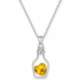 Üvegbe zárt szív nyaklánc