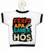 Üvegpóló, férfi, apa, gamer, hős