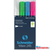 Üvegtábla marker 1-3mm, Schneider Maxx 245, 4 különféle szín