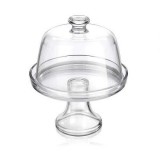 Üvegtál búrával , talpas, 22 cm, Borgonovo Palladio - Ingyenes kiszállítás!