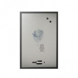 Üzenőtábla, ezüst,  mágneses, 60x40 cm, fekete keret,  VICTORIA, "Travel"