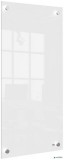 Üzenőtábla, üveg, fali, keskeny, 30x60 cm, NOBO &#039;Home&#039;, fehér