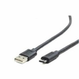 USB A 2.0- USB C Kábel GEMBIRD CCP-USB2-AMCM-1M Fekete 1 m