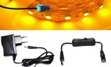 V-Tac 1m hosszú 13Wattos, lengő kapcsolós, adapteres sárga LED szalag (60db 5050 SMD LED)