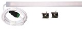 V-Tac 200cm-es 22 Wattos, 12 Voltos borostyán LED, opál, keskeny alumínium profilban, tápegység nélkül, 2 méteres vezetékkel (120db 5050 SMD LED)