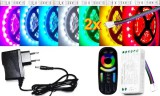 V-Tac 2x2m hosszú 40 Wattos, 4 zónás FUT092 RF távirányítós, 24V adapteres RGB LED szalag (240db 5050 SMD LED)
