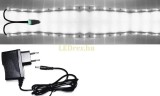 V-Tac 2x5m hosszú 24Wattos, kapcsoló nélküli, 12V adapteres hidegfehér LED szalag (600db 2835 SMD LED)