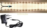 V-Tac 2x5m hosszú 24Wattos, kapcsoló nélküli, 12V adapteres középfehér LED szalag (600db 2835 SMD LED)