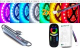 V-Tac 2x9m hosszú 122 Wattos, 4 zónás FUT092 RF távirányítós, 24V tápegyéges RGB LED szalag (1080db 5050 SMD LED)