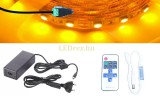 V-Tac 4m hosszú 33Wattos, RF távirányítós, mini vezérlős, 12V adapteres sárga LED szalag (240db 5050 SMD LED)