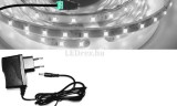 V-Tac 5m hosszú 12Wattos, kapcsoló nélküli, 12V adapteres hidegfehér kültéri LED szalag (300db 2835 SMD LED)