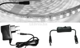 V-Tac 5m hosszú 31Wattos, lengő kapcsolós, 12V adapteres hidegfehér kültéri LED szalag (600db 2835 SMD LED)