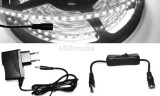 V-Tac 5m hosszú 31Wattos, lengő kapcsolós, 12V adapteres hidegfehér LED szalag (600db 2835 SMD LED)