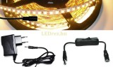 V-Tac 5m hosszú 31Wattos, lengő kapcsolós, adapteres melegfehér LED szalag (600db 2835 SMD LED)