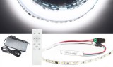 V-Tac 7,5 méteres 75W 900 LED-es hidegfehér futófény LED szalag szett 28 programos RF távirányítós vezérlővel, 24 Voltos adapterrel