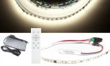 V-Tac 7,5 méteres 75W 900 LED-es középfehér futófény LED szalag szett 28 programos RF távirányítós vezérlővel, 24 Voltos adapterrel