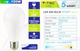 V-TAC Pro 17W opál Samsung LED izzó E27 (melegfehér)