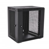 V7 12U 19" fali rackszekrény acél ajtó 600x450mm fekete (RMWC12UV450-1E) (RMWC12UV450-1E) - Rack szekrény
