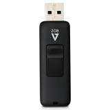 V7 2GB Slide-In connector USB2.0 Black VF22GAR-3E