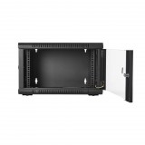 V7 6U 19" fali rackszekrény 600x450mm fekete (RMWC6UG-1E) (RMWC6UG-1E) - Rack szekrény