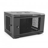 V7 6U 19" fali rackszekrény acél ajtó 600x450mm fekete (RMWC6U-1E) (RMWC6U-1E) - Rack szekrény