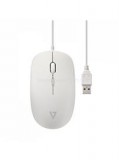 V7 vezetékes optikai egér, USB, 1.8M, 1600dpi, fehér (MU200-WHT)