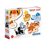 Vadállatok 4 az 1-ben Supercolor formapuzzle - Clementoni