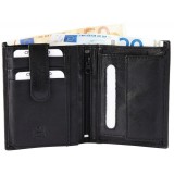 Valódi bőr Akzent uniszex pénztárca, fekete