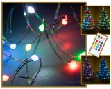 Változtatható színű USB RGB mikro LED karácsonyi fényfüzér távirányítóval ML112RGB