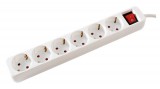 VALUE 19.99.1086 elektromos elosztó 6 M 6 AC kimenet(ek) Beltéri Fehér