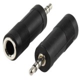 Valueline Adapter plug 3.5mm stereo plug to 6.35mm stereo socket