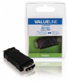 VALUELINE Nagy Sebességű HDMI Adapter Ethernettel HDMI Mini Dugasz - HDMI Aljzat Fekete